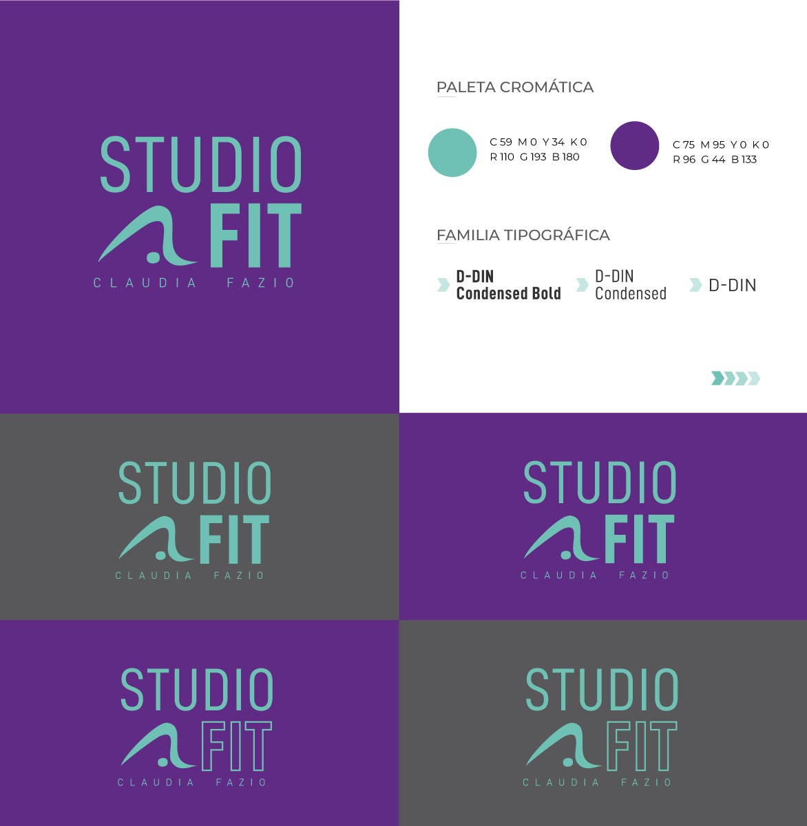 Estudio de Diseño Gráfico - Studio Fit Identidad Visual