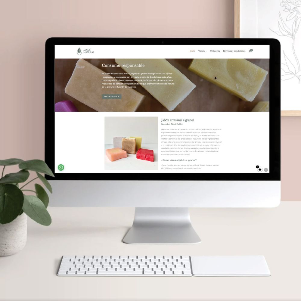Estudio de Diseño Web - Maue Natural Sitio Web.