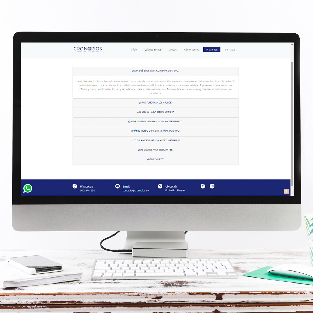 Estudio de diseño gráfico y web, trabajo realizado para Cronopios en Uruguay